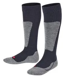 Produktbild: FALKE Unisex Kinder Skisocken Active Ski K KH Wolle warm dick 1 Paar, Blau (Marine 6120), 31-34