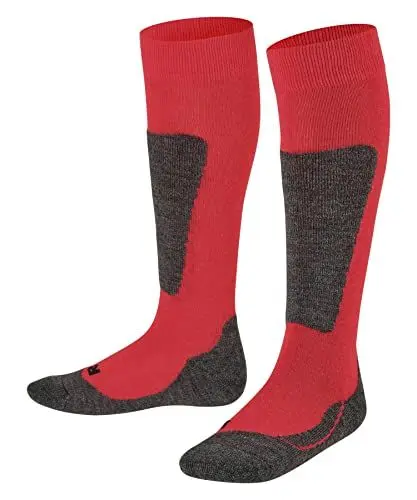 Produktbild: FALKE Unisex Kinder Skisocken Active Ski K KH Wolle warm dick 1 Paar, Rot (Fire 8150), 31-34