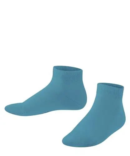 Produktbild: FALKE Unisex Kinder Sneakersocken Family K Sn nachhaltige Baumwolle kurz einfarbig 1 Paar, Blau Scuba Blue 6481, 39-42