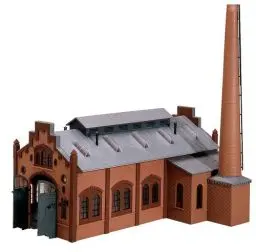 Produktbild: FALLER Lokschuppen Modellbausatz mit 190 Einzelteilen 266 x 150 x 275 mm I Modelleisenbahn Zubehör H0 Gebäude I Modelleisenbahn H0 Lokwerkstatt