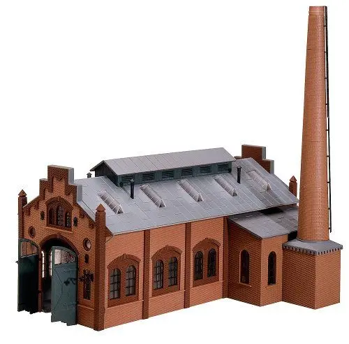 Produktbild: FALLER Lokschuppen Modellbausatz mit 190 Einzelteilen 266 x 150 x 275 mm I Modelleisenbahn Zubehör H0 Gebäude I Modelleisenbahn H0 Lokwerkstatt