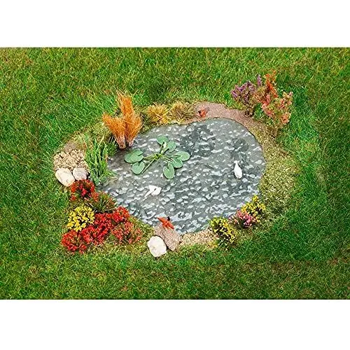 Produktbild: Faller FA181278 Ziergarten mit Gartenteich, Mehrfarbig