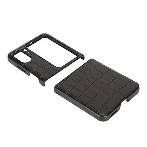 Produktbild: Faltbare Handyhülle aus Leder, Umfassender Schutz. Leichte, Faltbare Handyhülle aus Leder. Offene Aussparungen. Tolles Schützendes Handgefühl (Schwarz)