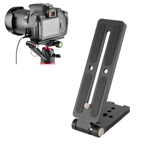 Produktbild: Plyisty Faltbare Kamera-L-Halterung, Vertikale Kamerahalterung, Horizontale Umschalt-Stativ-Schnellwechselplatte, Stativ-Schnellwechselplatte für DSLR-Einbeinstativ-Stabilisator,