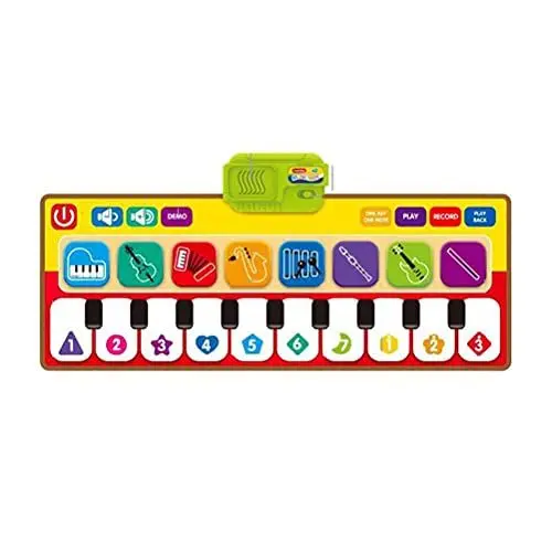 Produktbild: Faltbare Klavier-Tanzmatte für, Rutschfeste Bodenmusik-Tastatur-Decke, Spielzeug, Touch-to-Play, Pädagogische Tanzmatte für Kleinkinder und Babys (Mehrfarbig)