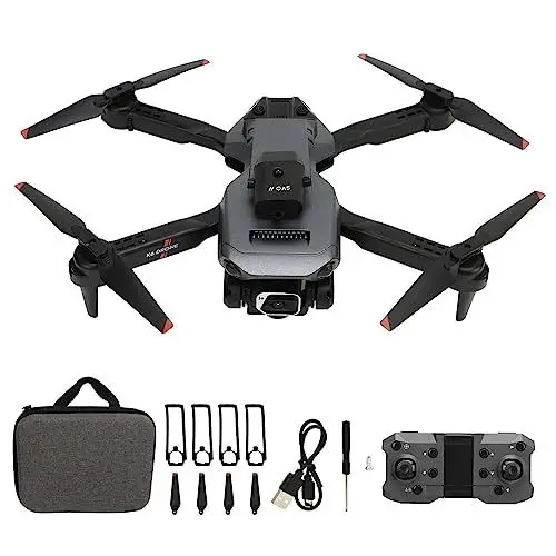 Produktbild: Faltbare Quadrocopter Drohne, K6 4K HD 50 facher Zoom, FPV Kameradrohnen, Vier Wege Hindernisvermeidungsdrohne, Drohne mit Tragetasche, Intelligente Schwebehöhe