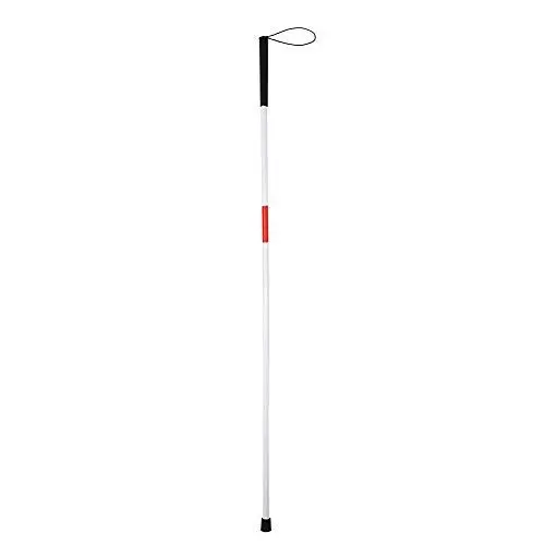 Produktbild: Blindenstock, Blindenlangstock, Faltlangstock mit Kautschukgriff, Aclumsy Wanderstöcke, Walking Stick 48.8 Zoll Aluminum Mobility Walking Stick Folding Cane for The Blind