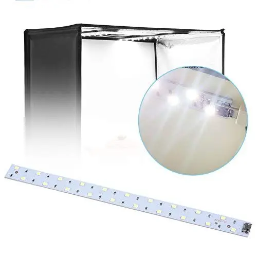 Produktbild: Faltbarer Lichtkasten-Ersatzlichter 6400K USB-betriebenes LED-Lichtzubehör für Studiobox-Fotografie-Lichtzelt 35 cm (20 cm)
