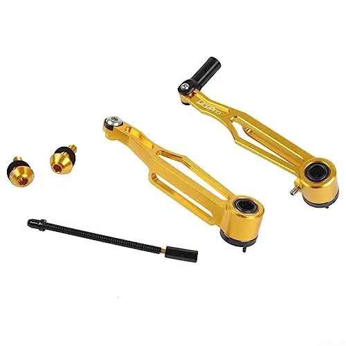 Produktbild: Faltrad-V-Bremsklemmen, ultraleichte Fahrradteile, Langer/kurzer Arm, 406 V-Bremsklemme für BMX-Fahrradzubehör (Long Arm Gold)