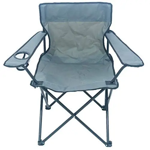 Produktbild: Faltstuhl Campingstuhl grau, 600D Polyester, ca. 52x82 cm