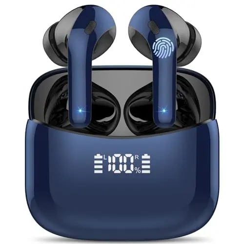 Produktbild: FAMOO Bluetooth Kopfhörer, Kopfhörer Kabellos Bluetooth 5.3 In Ear Kopfhörer mit 4 ENC Noise Cancelling Mic Wireless Earbuds