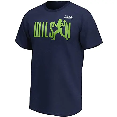 Produktbild: Fanatics - NFL Seattle Seahawks Russell Wilson Checkdown Player T-Shirt - Blau Farbe Blau, Größe S