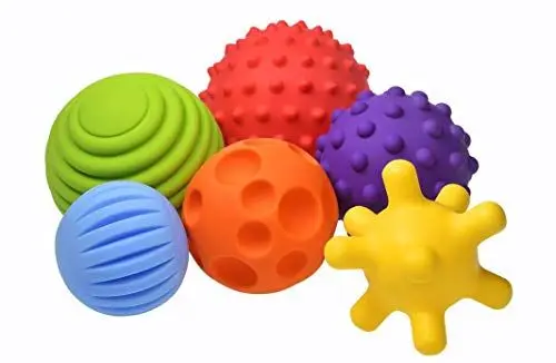 Produktbild: FANCY Baby Sensorik Balls - Babyspielzeug ab 0 3 6 8 Monate, Greifball für Babys, Multi Texturierte Motorikspielzeug, Massagebälle, Mehrere Größen Spielzeug, Baby Ball (Taktiliki)