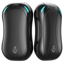 Produktbild: 2er Set Handwärmer Elektrisch, FANDLISS Tragbarer Wiederaufladbarer Handwärmer 6000mAh 12 Stunden Lang Anhaltende Heizung USB Wiederaufladbarer Handwärmer für Weihnachten,Camping,Jagd,Golf,Schwarz