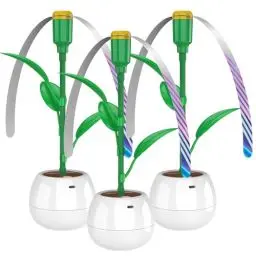 Produktbild: FANDLISS Fliegenwedler, 3er Set Apfelform Fliegenvertreiber, USB C-Fliegenventilatoren mit Schalter, Flexiblen Tisches Dekorieren, Vertreiben Fliegen, Mücken und Wespe im Außenbereich, Weiß