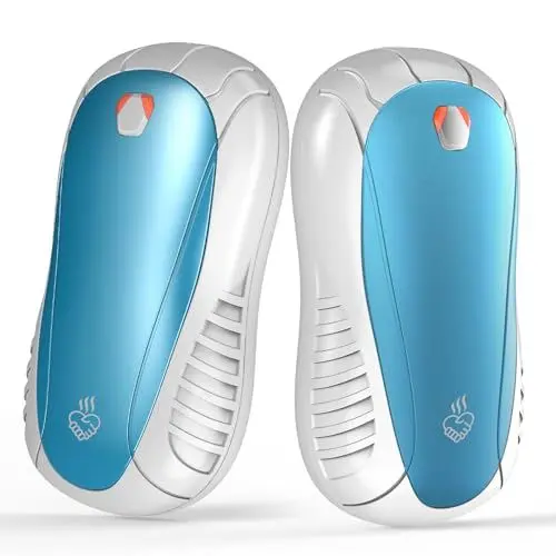 Produktbild: FANDLISS Handwärmer Elektrisch Split 2er-Pack,Wiederaufladbar Handwärmer USB,3 Heizmodi Tragbare Elektrischer Taschenwärmer für Outdoor im Winter 6000mAh,Handwärmer Wiederaufladbar für Outdoor Sport