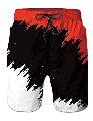 Produktbild: Fanient Herren Badehose 3D Painting Funny Grafik Badeshorts Schnelltrocknend Strandkleidung Sports Running Baden Strand Surf Board Shorts L