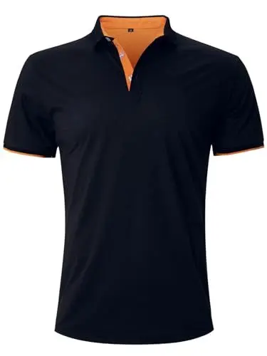 Produktbild: Fanient Herren Polo Hemden Kurze Ärmel Golf Performance T-Shirt zum Männer Sports Tshirts
