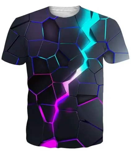 Produktbild: Fanient Herren Tshirt Damen 3D Lavariss Drucken Tshirts Unisex Streetstyle Cool T-Shirts 3D Tshirt Men M