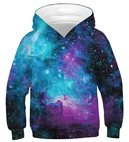 Produktbild: Fanient Jugendliche Jungen Mädchen 3D Drucken Galaxy Hoodies Pullover Sweatshirts Kapuzenpullover Langarmshirts 14-16Y