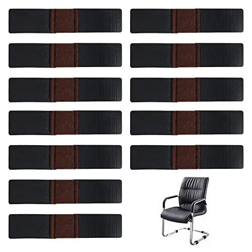 Produktbild: FANNAS 12 Stück Filzgleiter für Stühle Mit Schienen Möbel Filzgleiter Pads mit Klettverschluss Schwingstuhl Filzgleiter Gleiter für Stühle Schaukelstuhl Rutschfestigkeit Lärmreduzierung