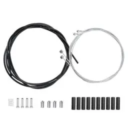 Produktbild: FANNAS 2 Sätze Bowdenzug, Universal Fahrrad Bremszug und Schaltzüge, Fahrrad Seilzug Set, mit Bowdenzug Endhülse Endkappen/O-Ring/Außenhüllenzug Schlauch, Fahrradteile Zubehör für Rennrad und MTB