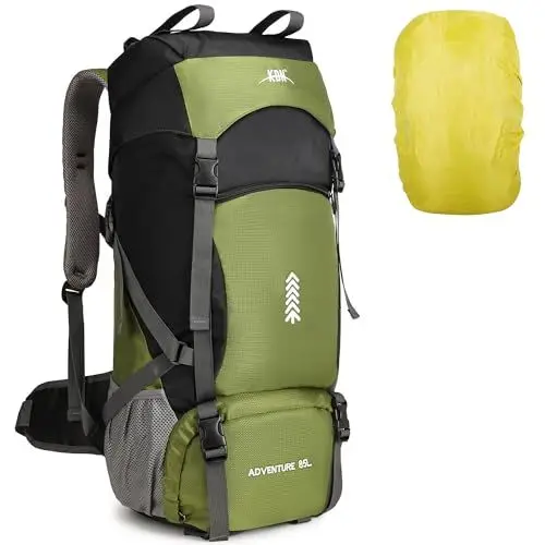 Produktbild: fannos Wasserdicht Wanderrucksack Damen Rucksack Herren Travel Backpack Wasserdichter Rucksack (Grün)