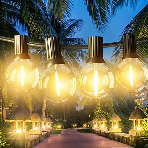 Produktbild: FANSANMY LED Lichterkette Außen 36.5M, IP45 Wasserdicht Lichterkette Outdoor mit 60+2 G40 Warmweiß Glühbirnen, Erweiterbar Lichterketten für Garten, Terrasse, Camping, Party, Balkon