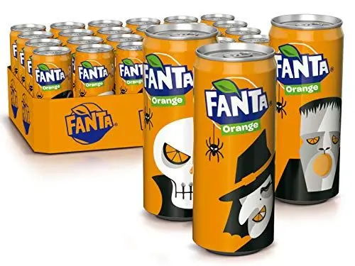 Produktbild: Fanta Orange , Super frische Limonade mit Orangengeschmack und Spaß-Garantie in coolen Dosen , 6 x 4er Pack à 330 ml