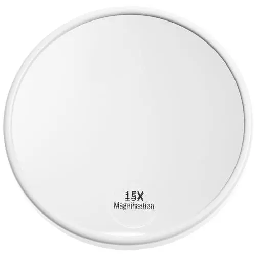 Produktbild: Fantasia Kosmetikspiegel mit 15-Fach Vergrößerung, Premium Schminkspiegel Ø 13cm rund mit Saugnapf, Acryl Make-Up-Spiegel für zuhause und unterwegs, innen Ø 12,0cm