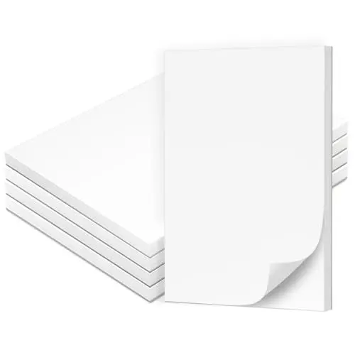 Produktbild: Fantastino® A5 Notizblock Blanko - 5 Stück, 250 Blatt (50 pro Block) 90 g/m² Premium-Papier. Notizblöcke klein, blanko Schreibblock, mini Notizzettel abreißbar für Büro, Haushalt, Schule, Uni