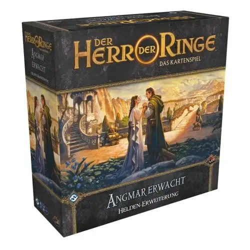 Produktbild: Fantasy Flight Games, Der Herr der Ringe: LCG – Angmar erwacht, Helden-Erweiterung, Expertenspiel, Kartenspiel, 1-4 Spieler, Ab 14+ Jahren, 30+ Minuten je Spieler, Deutsch