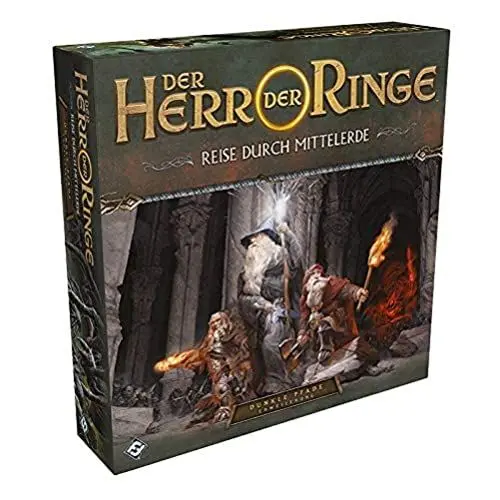 Produktbild: Fantasy Flight Games, Der Herr der Ringe: Reise durch Mittelerde – Dunkle Pfade, Erweiterung, Expertenspiel, Dungeon Crawler, 1-5 Spieler, Ab 14+ Jahren, 60+ Minuten, Deutsch