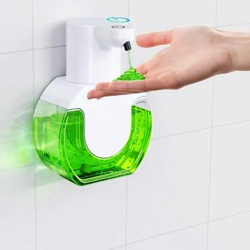 Produktbild: Fantictas Seifenspender Automatisch - Seifenspender Wandbefestigung,420ML Automatischer Seifenspender,Elektrischer Seifenspender mit Sensor,USB-Aufladung IPX5,Wasserdicht,4 Einstellbare Stufen