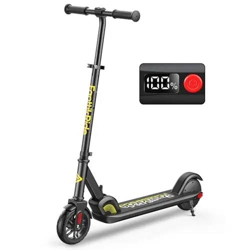 Produktbild: FanttikRide C9 Elektroroller für Kinder ab 8 Jahren, 2 Geschwindigkeiten 10/16 km/h, 8 KM Reichweite, Höhenverstellbar, Faltbar, E Roller Kinder Schwarz