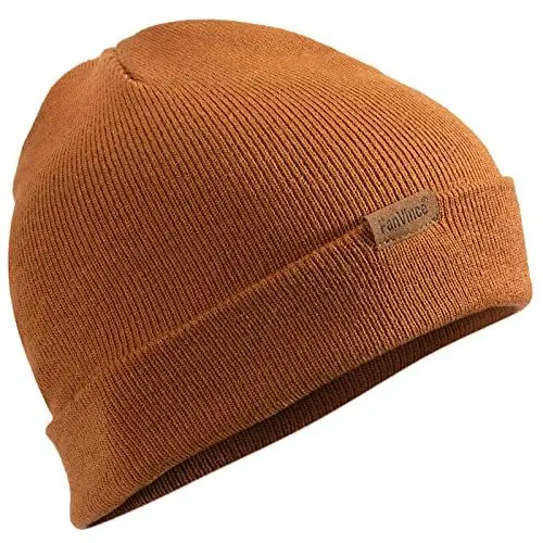 Produktbild: FanVince Mützen Herren Damen Wintermützen Strickmützen Wollmützen: Jäger Warme Beanie Hut Kappe Thermo Haube Geschenke im Winter Braun