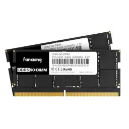 Produktbild: fanxiang SODIMM 64GB Kit (2x32GB) DDR5 RAM 5600 MT/s CL45, Overclocking Gaming, PC Computer Arbeitsspeicher, Schwarz