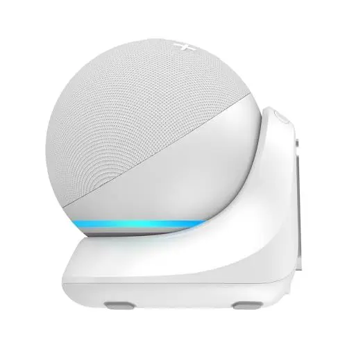 Produktbild: Fanxoo ED5 10000mAh AKKU Musik Licht,Die DC-Buchse bietet mobile Energie für Echo Dot 5th Generation, bereitzustellen,Echo Dot 5 Portable batteriesockel(Weiß)(Ohne Alexa Echo Dot)