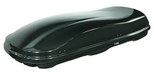 Produktbild: Farad Marlin Dachbox 680L schwarz metallic mit Elastisches Befestigungsnetz - Doppelter Seitenöffner, TÜV-GS Zulassung, 5 Jahre Garantie - 3-Punkt-Zentralverriegelung mit Sicherheitsschlüssel