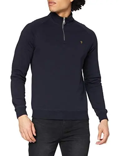 Produktbild: Farah Herren Jim 1/4 Zip Sweatshirt, Blue, Small
