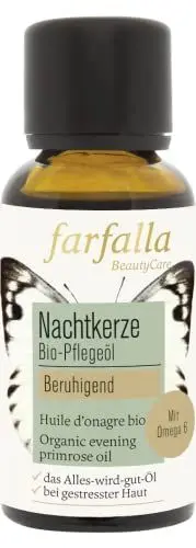 Produktbild: farfalla Nachtkerze Bio-Pflegeöl - 30ml - Unterstützt die Hautregeneration & Feuchtigkeit - Mit Linolsäure & Gamma-Linolensäure - Beruhigt & Glättet - 100% zertifizierte Naturkosmetik