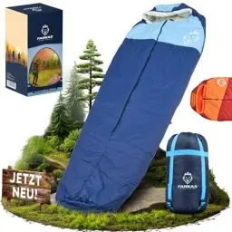 Produktbild: FARKAS Schlafsack Outdoor 3-Jahreszeiten für Erwachsene (Sommer, Frühling, Herbst) Wasserdicht Ultraleicht Schlafsack kleines Packmaß | Mumienschlafsack für Camping Wandern Trekking (8°C to 15°C)