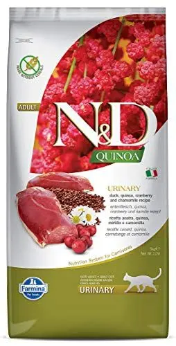 Produktbild: Farmina N&D Quinoa Pellets Katzenfutter(Trockenfutter, mit hochwertigen Vitaminen und natürliche Antioxidantien, ohne Mais, Zutaten: Ente, Portionsgröße: 5 kg)