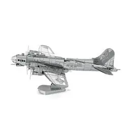 Produktbild: Fascinations MMS091 Metal Earth Metallbausätze - Bomber Boeing B-17 Flying Fortress, lasergeschnittener 3D-Konstruktionsbausatz, 3D Metall Puzzle, DIY Modellbausatz mit 2 Metallplatinen, ab 14 Jahre