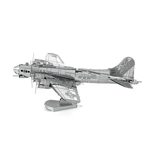 Produktbild: Fascinations MMS091 Metal Earth Metallbausätze - Bomber Boeing B-17 Flying Fortress, lasergeschnittener 3D-Konstruktionsbausatz, 3D Metall Puzzle, DIY Modellbausatz mit 2 Metallplatinen, ab 14 Jahre