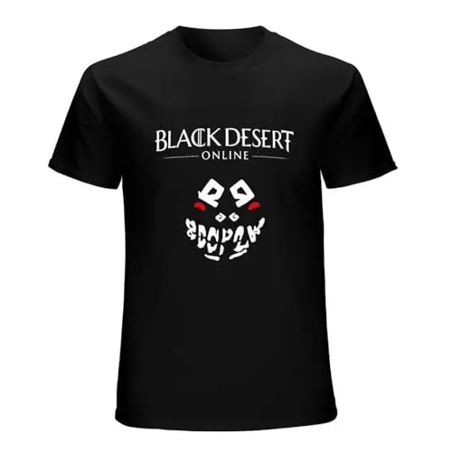 Produktbild: Fashion Cool Men Funny Black Desert Online Merch Customized Printed 100% Cotton Short Sleeve T-Shirt Black S