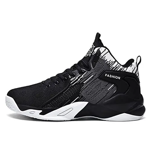 Produktbild: Fashion Modern WORLDLYDA Herren Mode High Top Basketball Schuhe Atmungsaktiv Casual Walk Athletic Basketball Sneakers für Damen und Herren (SNK02,42)