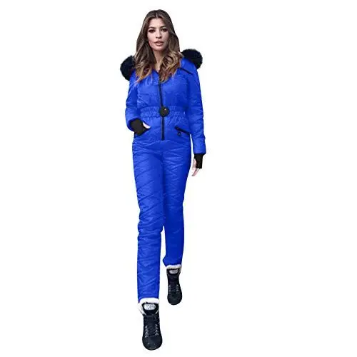 Produktbild: Fashion Suit Zipper Skisuit Outdoor Sports Casual Thick Snowboard Damen Ski Damen Overall Langlaufski Komplettset Damen (Blue, XXXL)