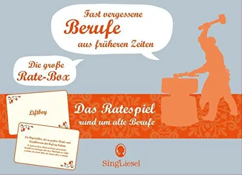 Produktbild: Fast vergessene Berufe aus früheren Zeiten. Die große Rate-Box für Senioren und Seniorinnen. Kartenspiel-Set für das Gedächtnistraining für Senioren