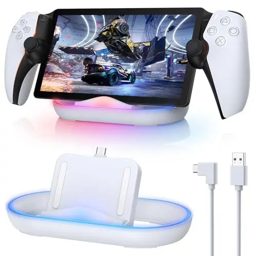 Produktbild: FASTSNAIL Ladestation für PS Portal Remote Player, PSP Zubehör kompatibel mit Playstation Portal Remote Player, Ständer für PS5 Portable